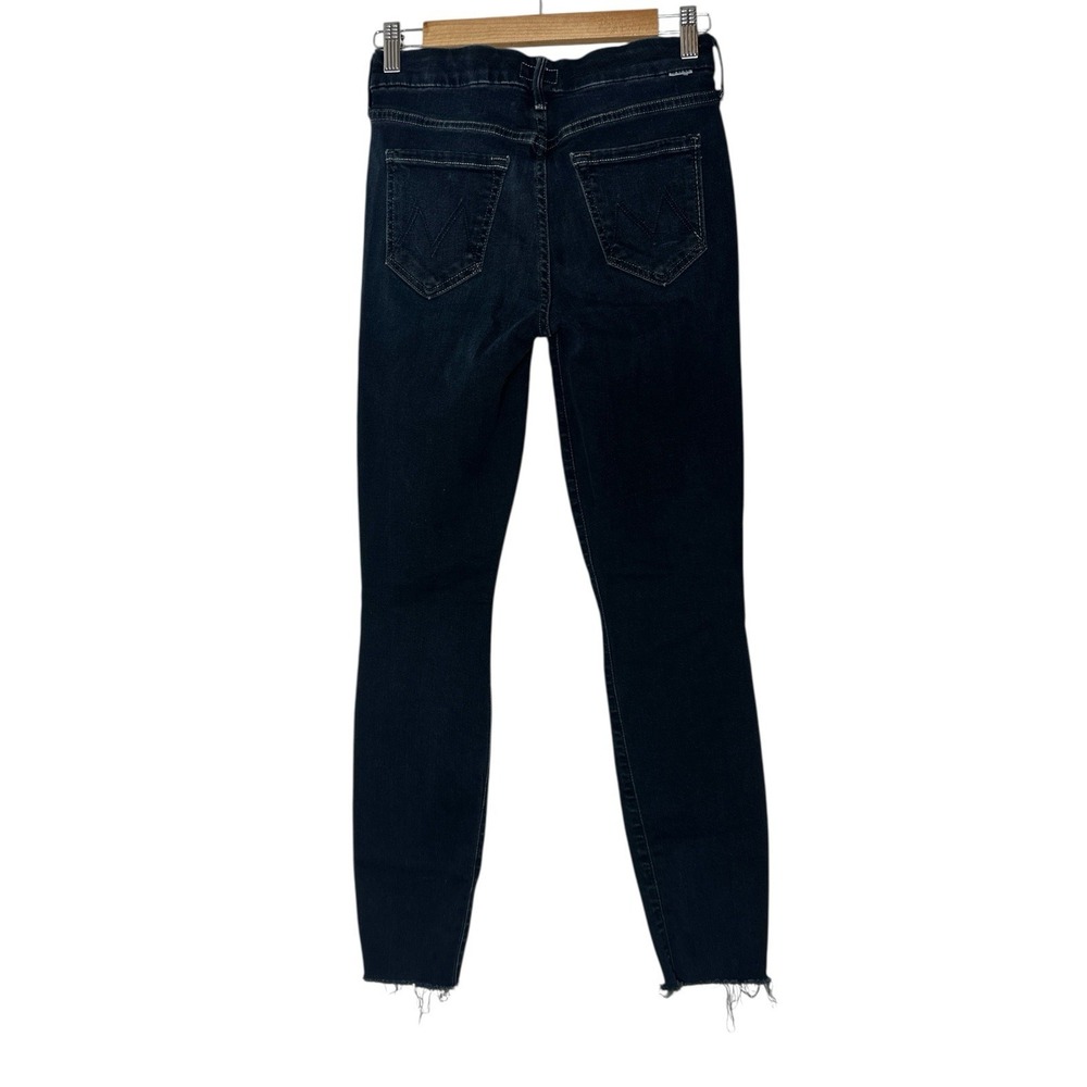 Mother Jeans Women's Size 25 Blue High Waisted The Looker Ankle Fray Stretch